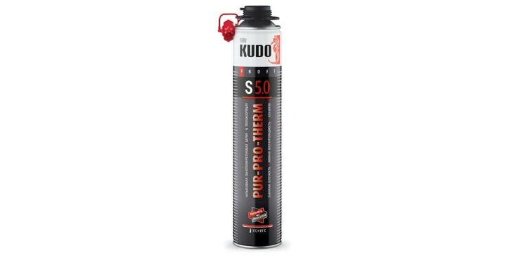 Клей-пена для теплоизоляции "Kudo" Pur Adhesive Proff 14+, 1000 мл