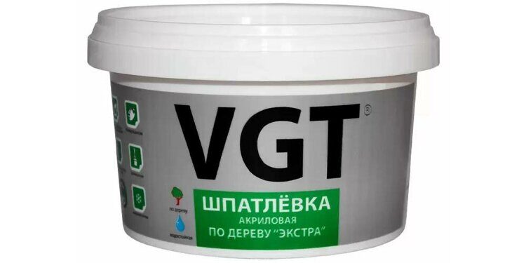 Шпатлевка по дереву "VGT" Экстра, акриловая, 1 кг, дуб