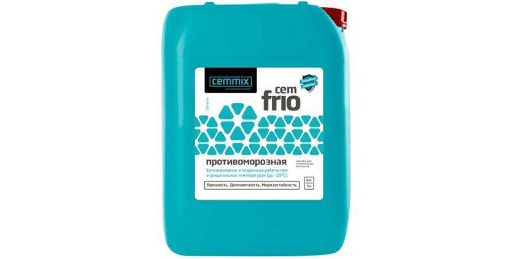 Противоморозная добавка для бетона "Cemmix" CemFrio, 5 л