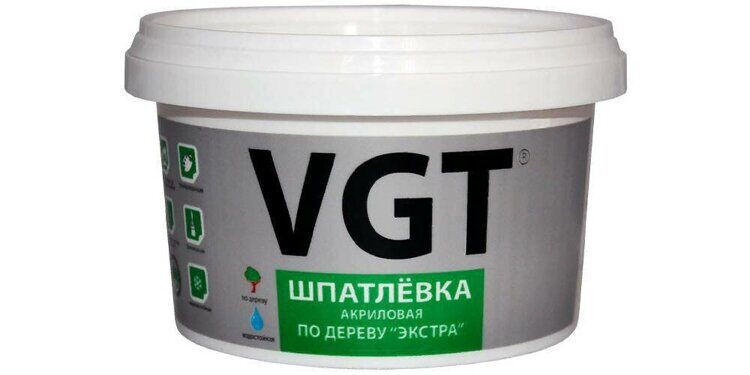 Шпатлевка по дереву "VGT" Экстра, акриловая, 0,3 кг, сосна