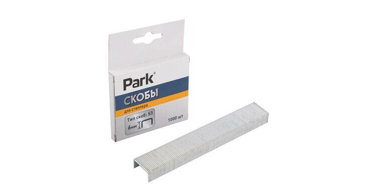 Скобы для степлера "Park" тип 53, 6 мм, 1000 шт