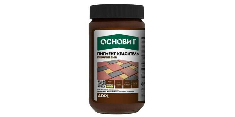 Пигмент-краситель "Основит" Колорскрин AdP1, коричневый 0,3 кг