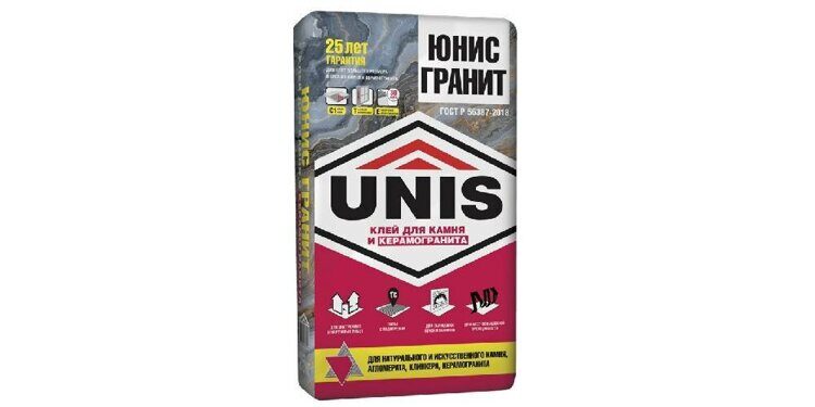 Клей плиточный "UNIS" гранит, 25 кг