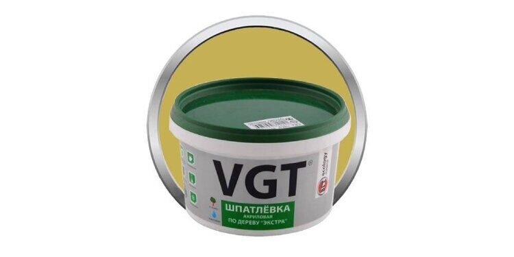 Шпатлевка по дереву "VGT" Экстра, акриловая, 1 кг, дуб