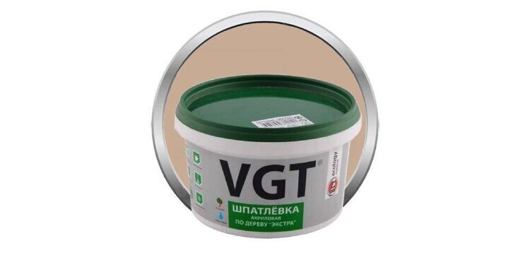 Шпатлевка по дереву "VGT" Экстра, акриловая, 1 кг, береза